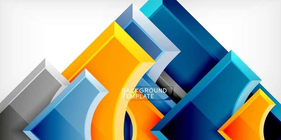 Square, arrow shapes with round elements Vector Illustration For Wallpaper Illustrazione stock