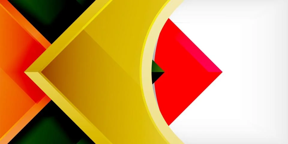 Square, arrow shapes with round elements Vector Illustration For Wallpaper Stock Illustration