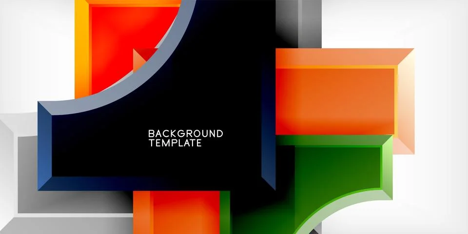 Square, arrow shapes with round elements Vector Illustration For Wallpaper Stock Illustration