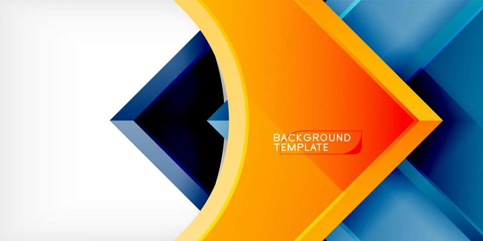 Square, arrow shapes with round elements Vector Illustration For Wallpaper Stock Illustration