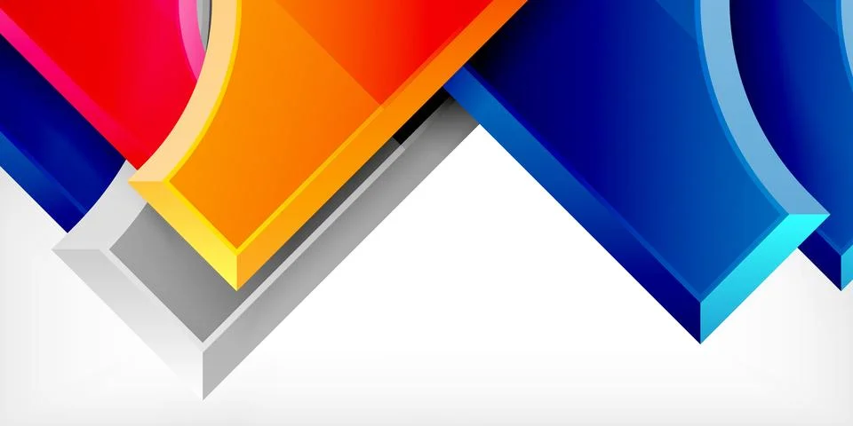 Square, arrow shapes with round elements Vector Illustration For Wallpaper Stockillustratie