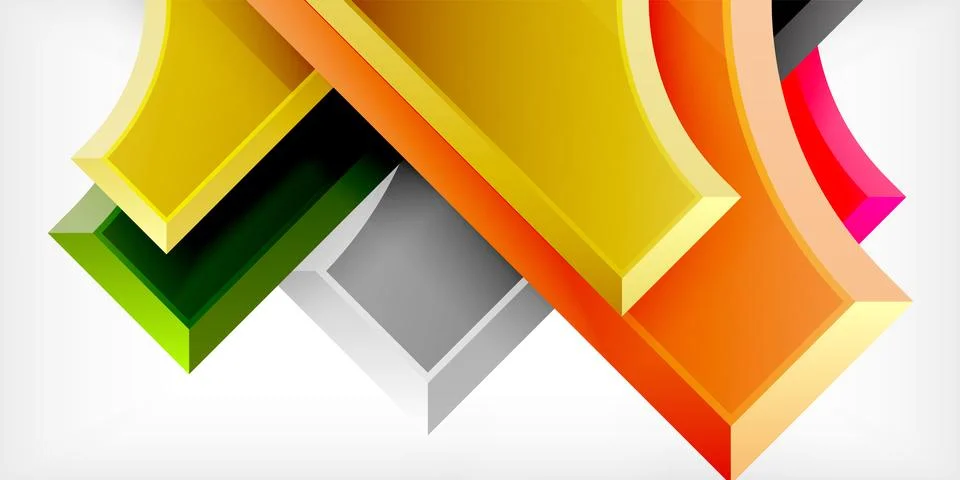 Square, arrow shapes with round elements Vector Illustration For Wallpaper Stock Illustration