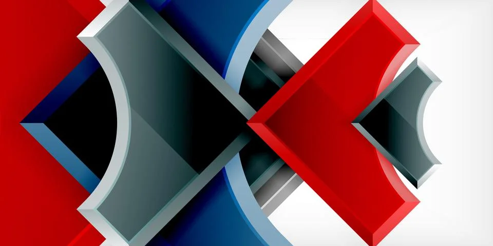 Square, arrow shapes with round elements Vector Illustration For Wallpaper Illustrazione stock