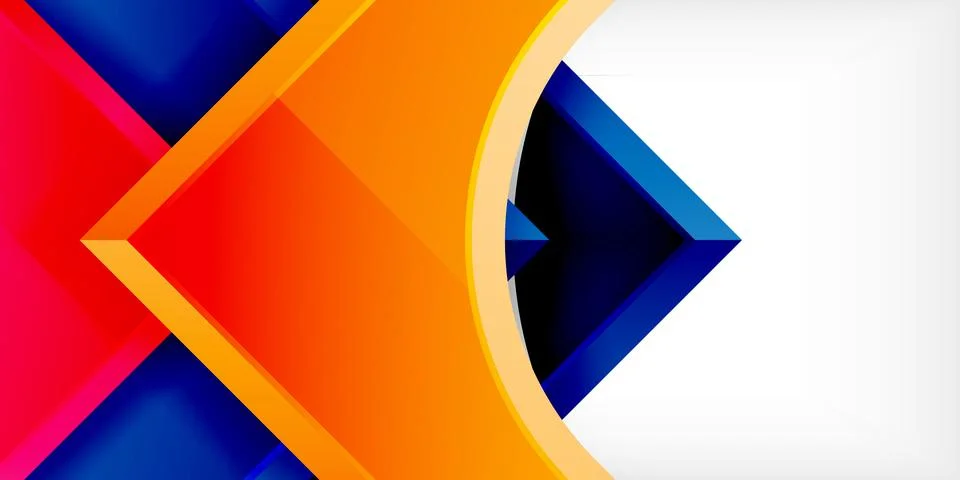 Square, arrow shapes with round elements Vector Illustration For Wallpaper Stock Illustration