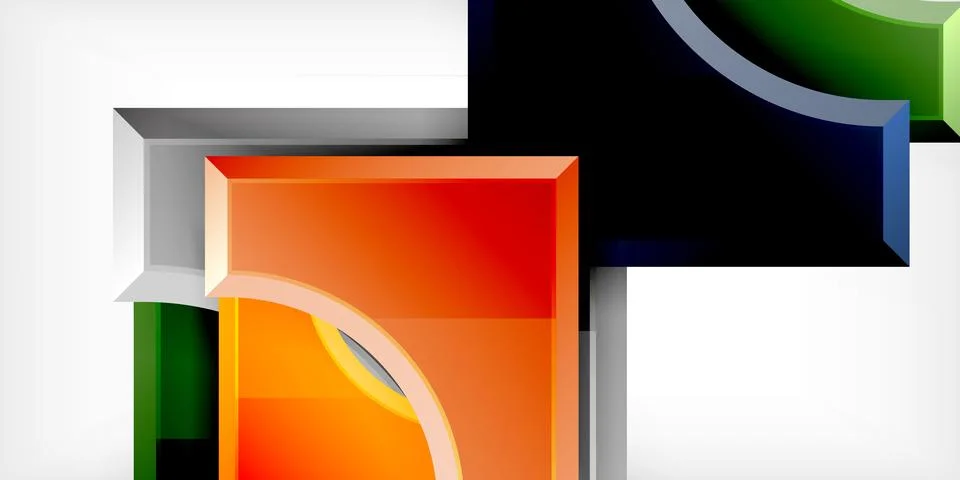 Square, arrow shapes with round elements Vector Illustration For Wallpaper 스톡 일러스트