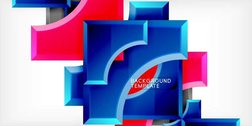 Square, arrow shapes with round elements Vector Illustration For Wallpaper 스톡 일러스트