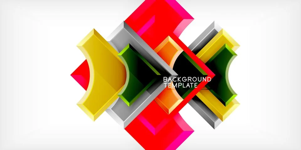 Square, arrow shapes with round elements Vector Illustration For Wallpaper 스톡 일러스트