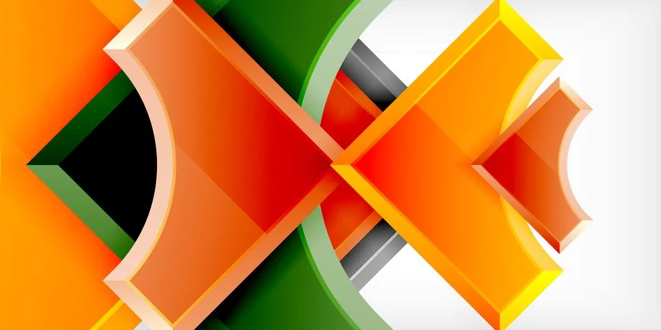 Square, arrow shapes with round elements Vector Illustration For Wallpaper Stockillustratie