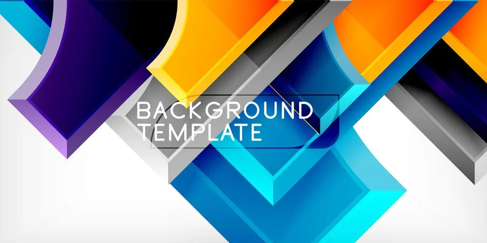 Square, arrow shapes with round elements Vector Illustration For Wallpaper 스톡 일러스트