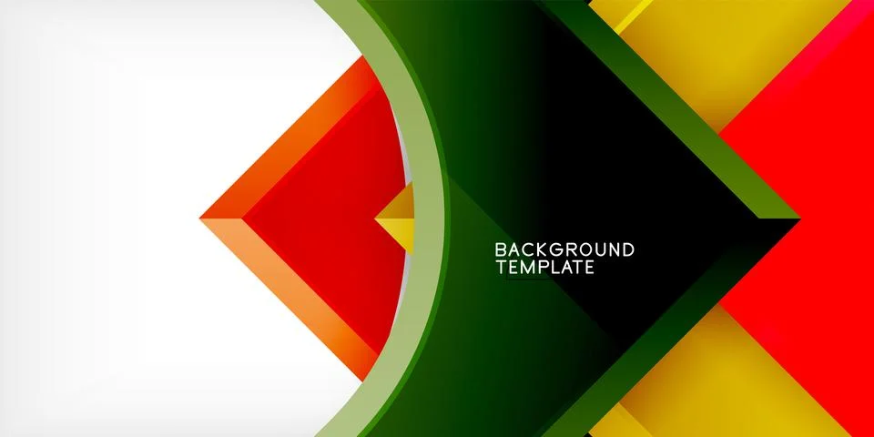 Square, arrow shapes with round elements Vector Illustration For Wallpaper Stock Illustration