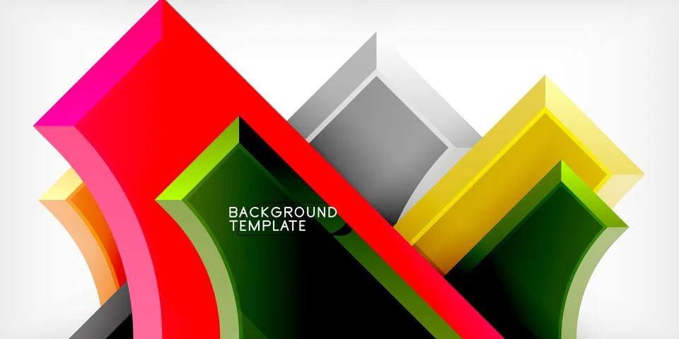 Square, arrow shapes with round elements Vector Illustration For Wallpaper 스톡 일러스트