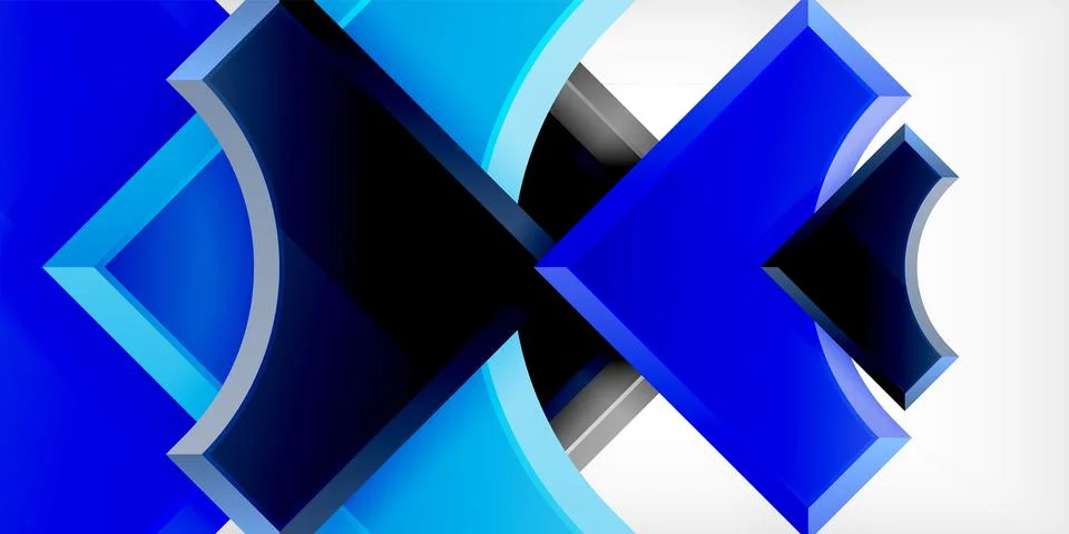 Square, arrow shapes with round elements Vector Illustration For Wallpaper Stock Illustration