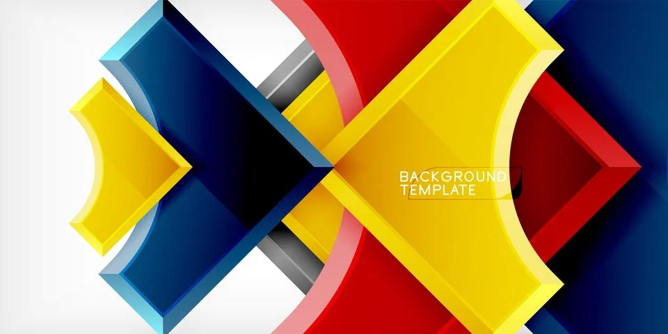 Square, arrow shapes with round elements Vector Illustration For Wallpaper Stock Illustration