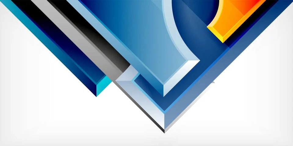 Square, arrow shapes with round elements Vector Illustration For Wallpaper Illustrazione stock