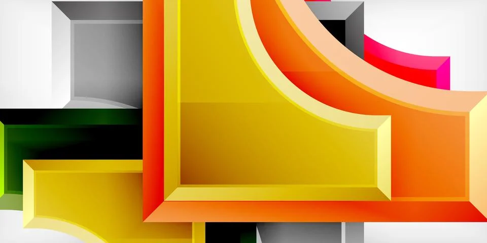 Square, arrow shapes with round elements Vector Illustration For Wallpaper 스톡 일러스트