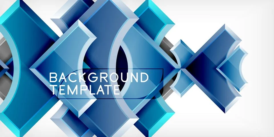 Square, arrow shapes with round elements Vector Illustration For Wallpaper Stock Illustration