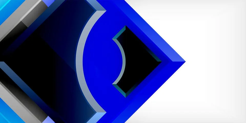 Square, arrow shapes with round elements Vector Illustration For Wallpaper Stock Illustration