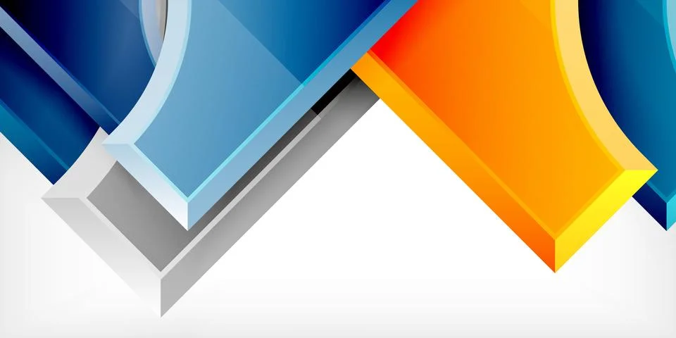 Square, arrow shapes with round elements Vector Illustration For Wallpaper Stock Illustration