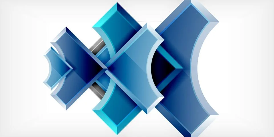 Square, arrow shapes with round elements Vector Illustration For Wallpaper Stock Illustration