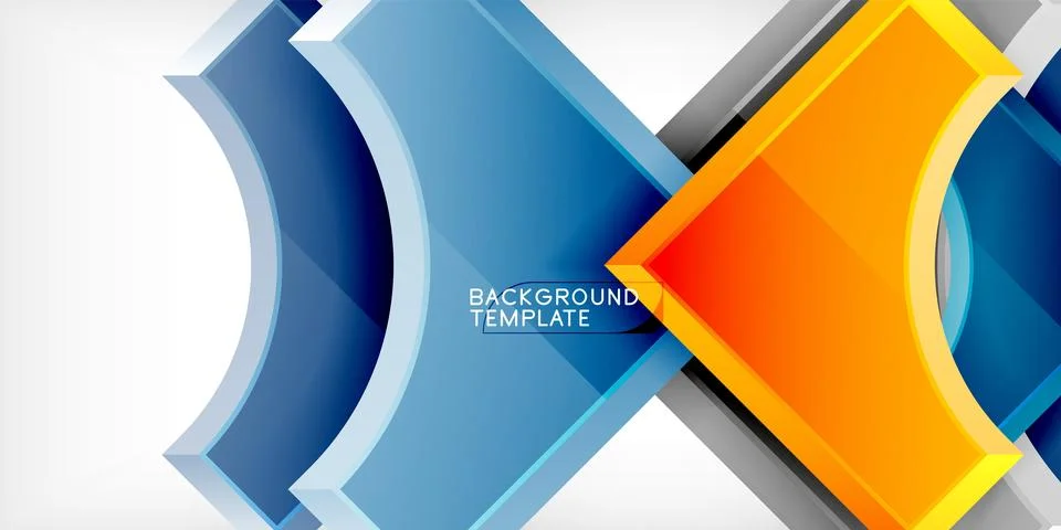 Square, arrow shapes with round elements Vector Illustration For Wallpaper Stock Illustration