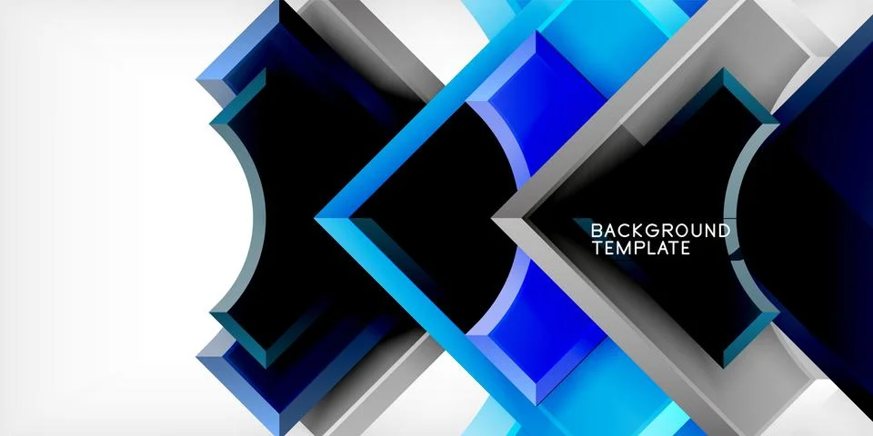 Square, arrow shapes with round elements Vector Illustration For Wallpaper Illustrazione stock