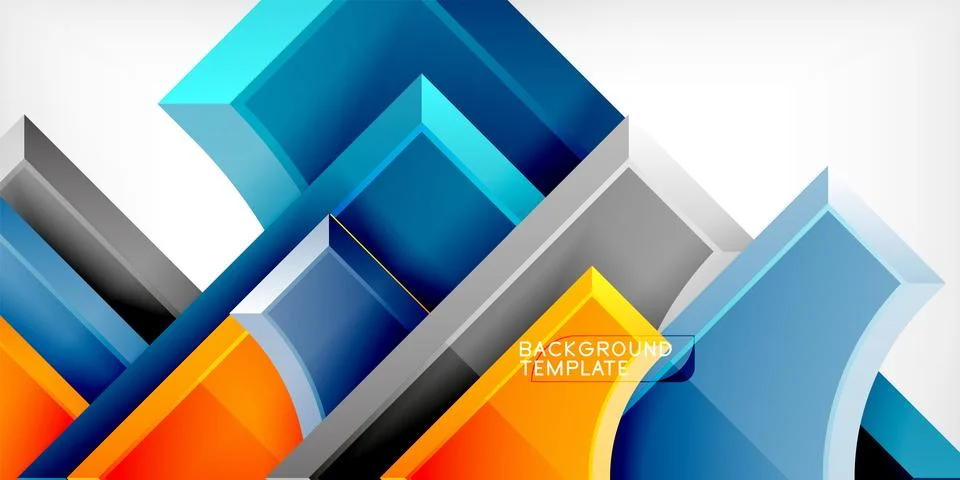 Square, arrow shapes with round elements Vector Illustration For Wallpaper 스톡 일러스트