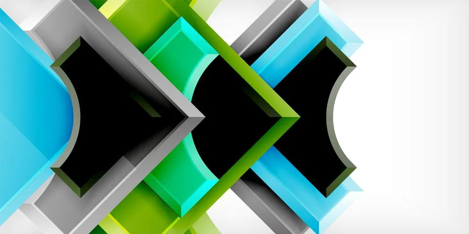 Square, arrow shapes with round elements Vector Illustration For Wallpaper 스톡 일러스트