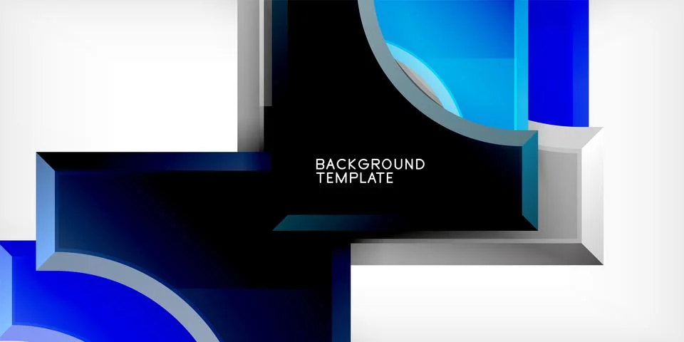 Square, arrow shapes with round elements Vector Illustration For Wallpaper Stockillustratie