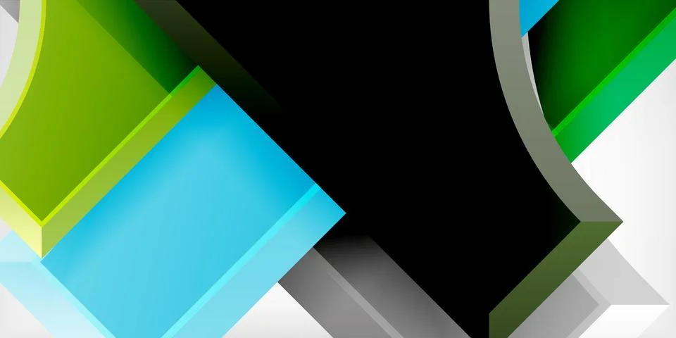 Square, arrow shapes with round elements Vector Illustration For Wallpaper Stock Illustration