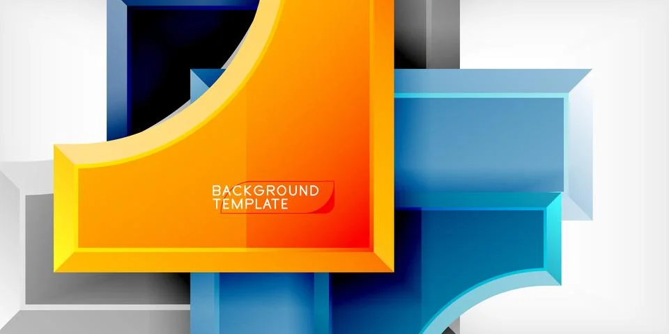 Square, arrow shapes with round elements Vector Illustration For Wallpaper Illustrazione stock