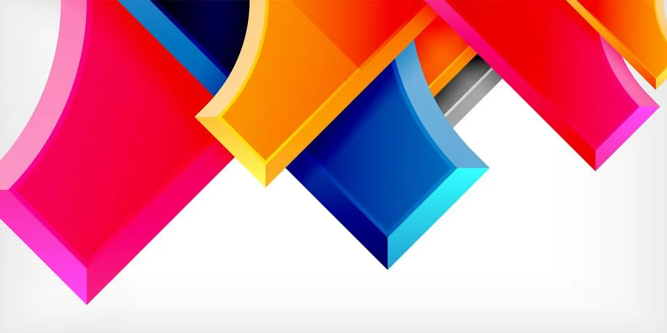 Square, arrow shapes with round elements Vector Illustration For Wallpaper Stock Illustration