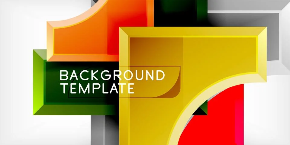 Square, arrow shapes with round elements Vector Illustration For Wallpaper Illustrazione stock