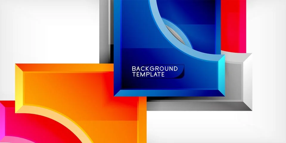 Square, arrow shapes with round elements Vector Illustration For Wallpaper Stock Illustration