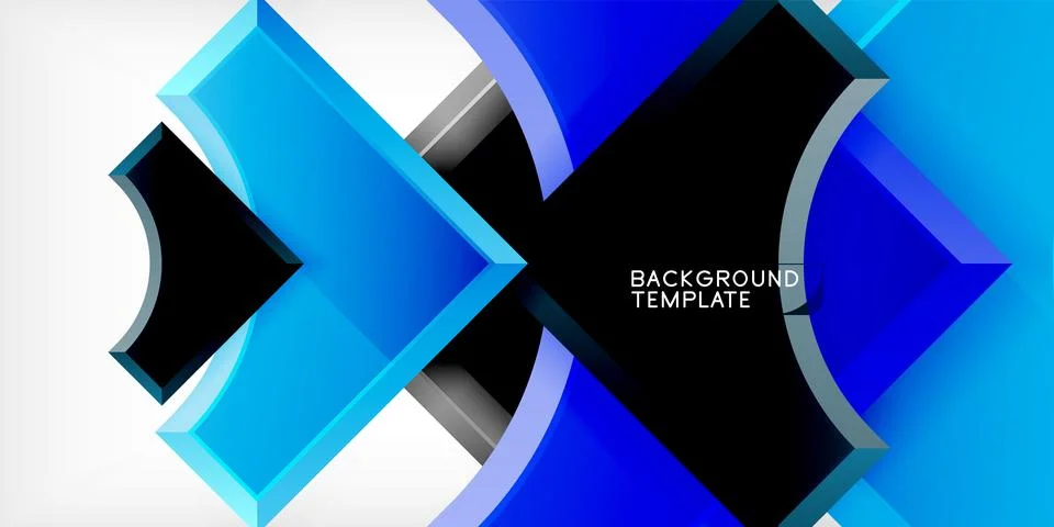 Square, arrow shapes with round elements Vector Illustration For Wallpaper Illustrazione stock