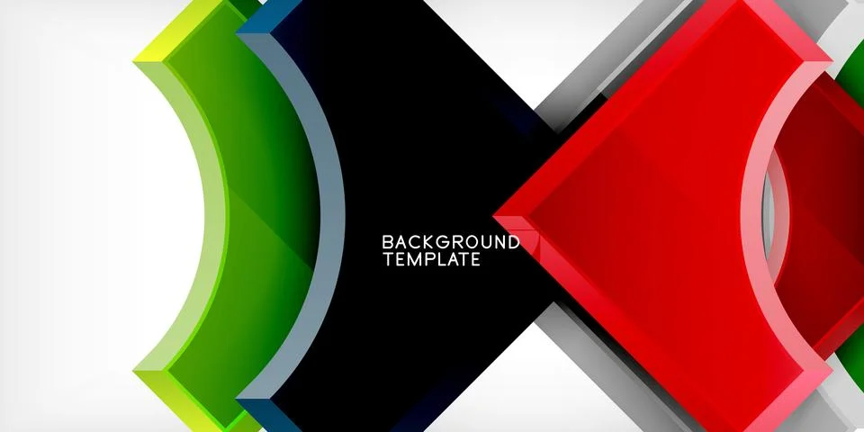 Square, arrow shapes with round elements Vector Illustration For Wallpaper Stock Illustration