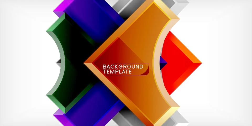 Square, arrow shapes with round elements Vector Illustration For Wallpaper Stock Illustration