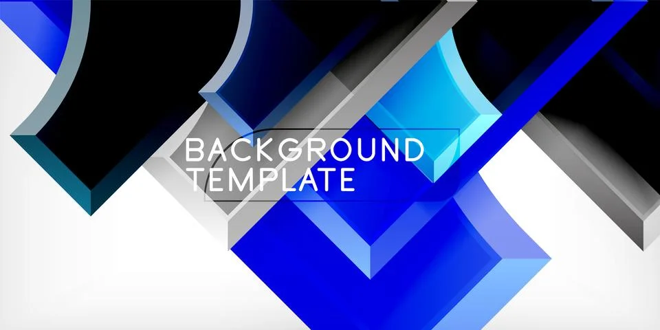 Square, arrow shapes with round elements Vector Illustration For Wallpaper Stock Illustration