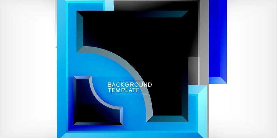 Square, arrow shapes with round elements Vector Illustration For Wallpaper Stock Illustration