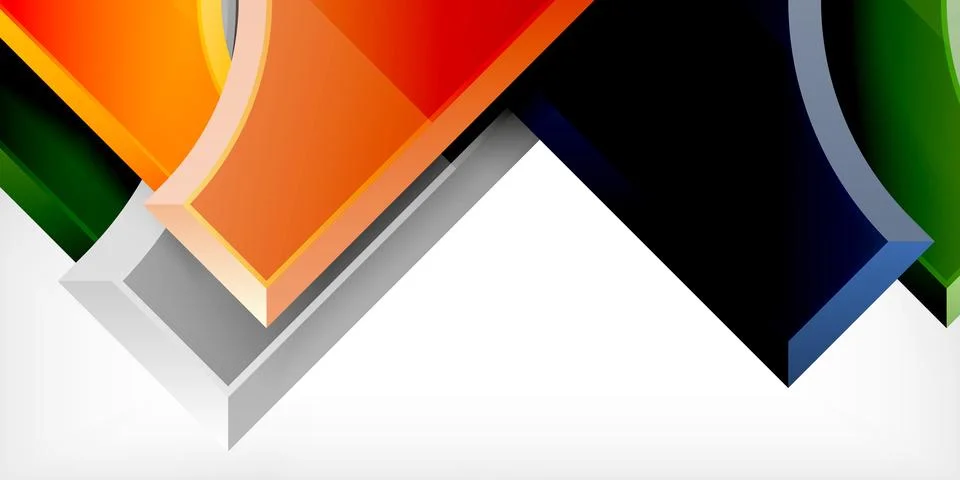 Square, arrow shapes with round elements Vector Illustration For Wallpaper Illustrazione stock