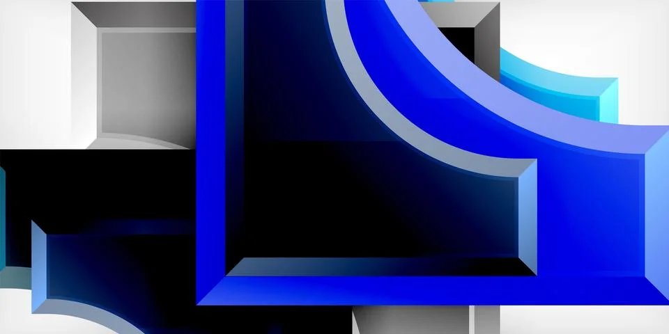 Square, arrow shapes with round elements Vector Illustration For Wallpaper Stock Illustration