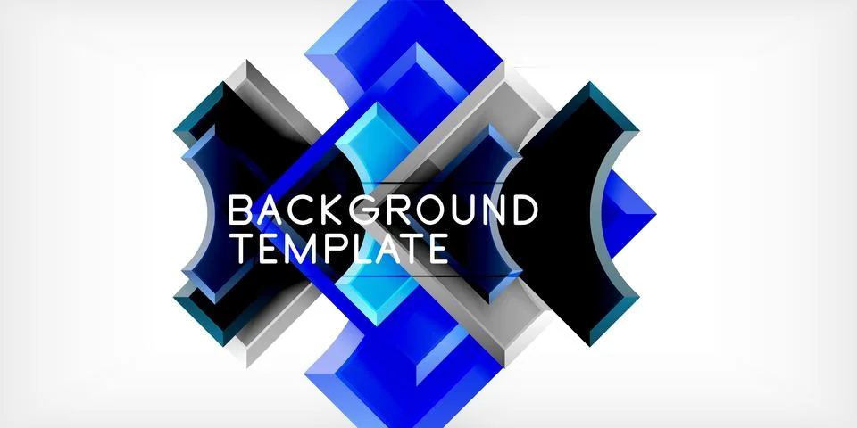Square, arrow shapes with round elements Vector Illustration For Wallpaper Illustrazione stock
