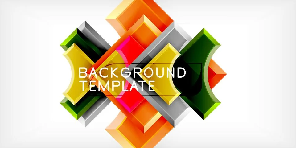 Square, arrow shapes with round elements Vector Illustration For Wallpaper Illustrazione stock