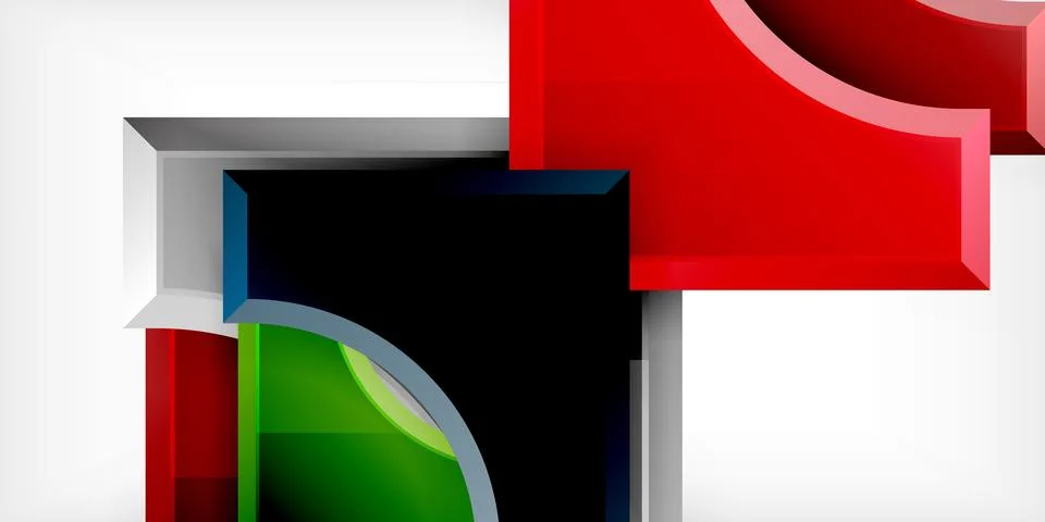 Square, arrow shapes with round elements Vector Illustration For Wallpaper Stock Illustration