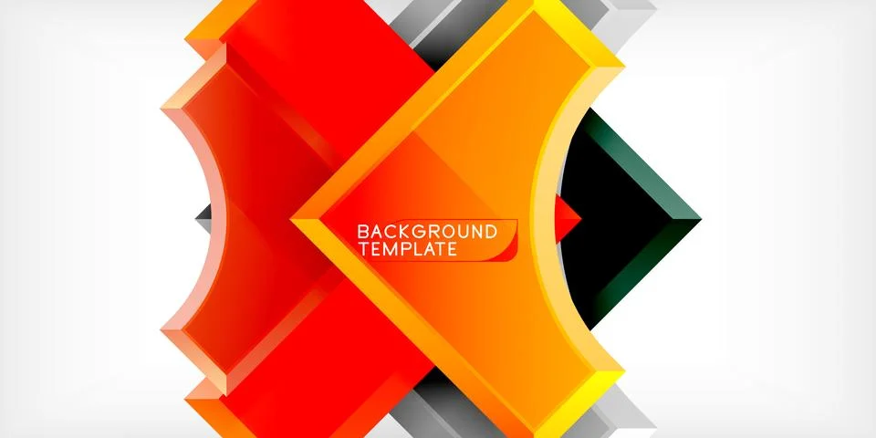 Square, arrow shapes with round elements Vector Illustration For Wallpaper Stock Illustration