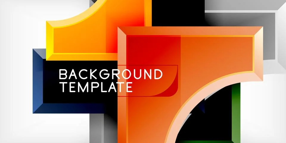 Square, arrow shapes with round elements Vector Illustration For Wallpaper Illustrazione stock