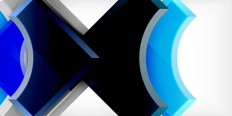 Square, arrow shapes with round elements Vector Illustration For Wallpaper Stock Illustration