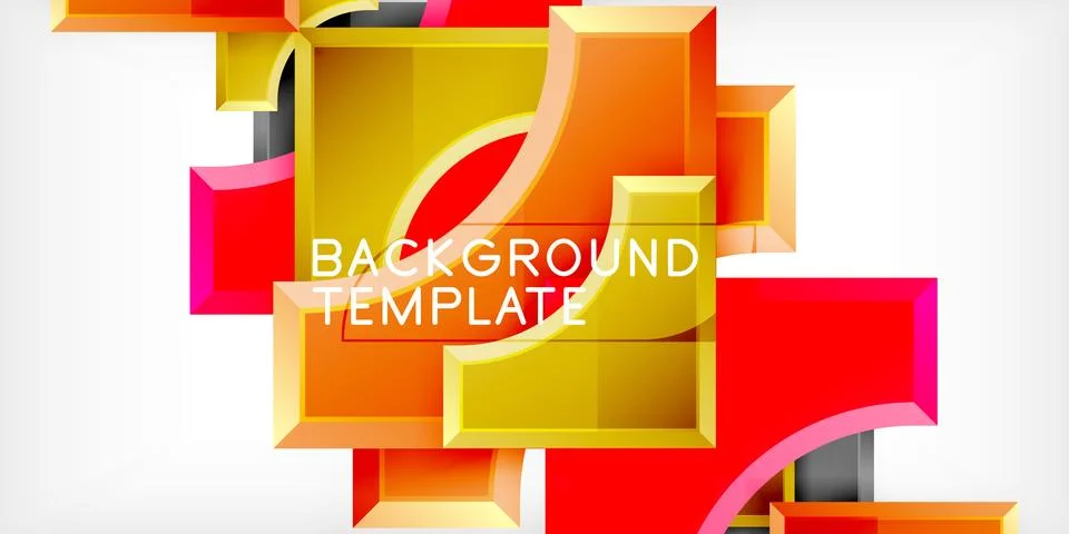 Square, arrow shapes with round elements Vector Illustration For Wallpaper Illustrazione stock