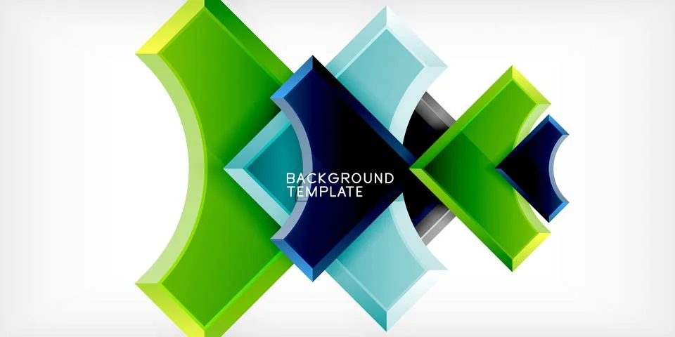 Square, arrow shapes with round elements Vector Illustration For Wallpaper Stock Illustration