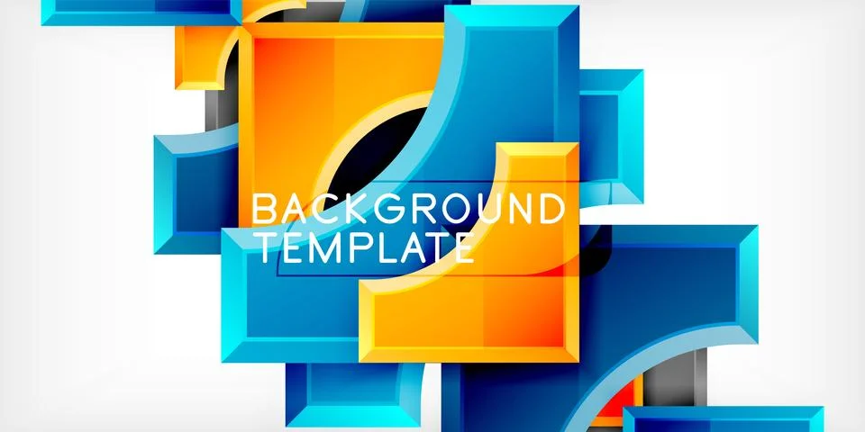 Square, arrow shapes with round elements Vector Illustration For Wallpaper Stock Illustration
