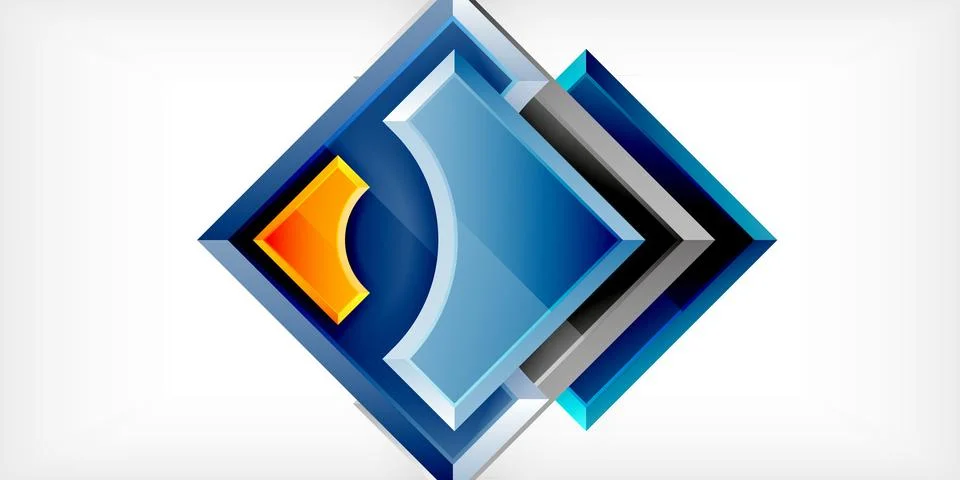 Square, arrow shapes with round elements Vector Illustration For Wallpaper 스톡 일러스트